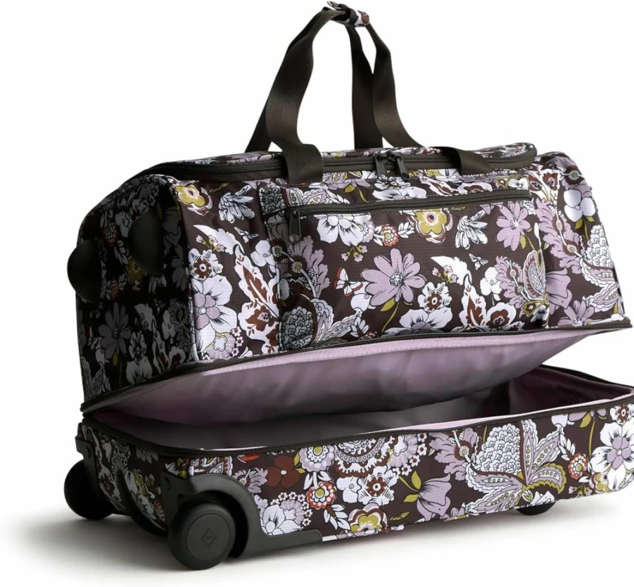 Vera Bradley Women's Lightweight Ripstop Rolling Duffel Bag - Adair Travel Luggage
