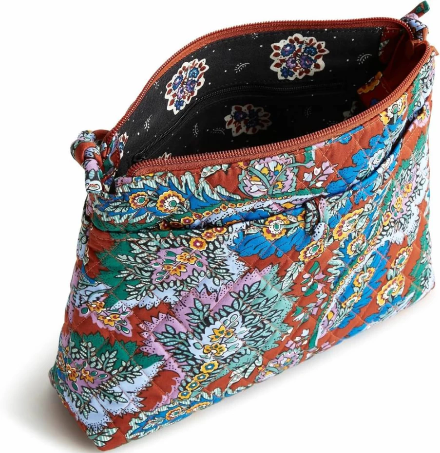 Vera Bradley Original Hipster Crossbody Bag - Premium Cotton Vegan Leather Shoulder Purse for Women