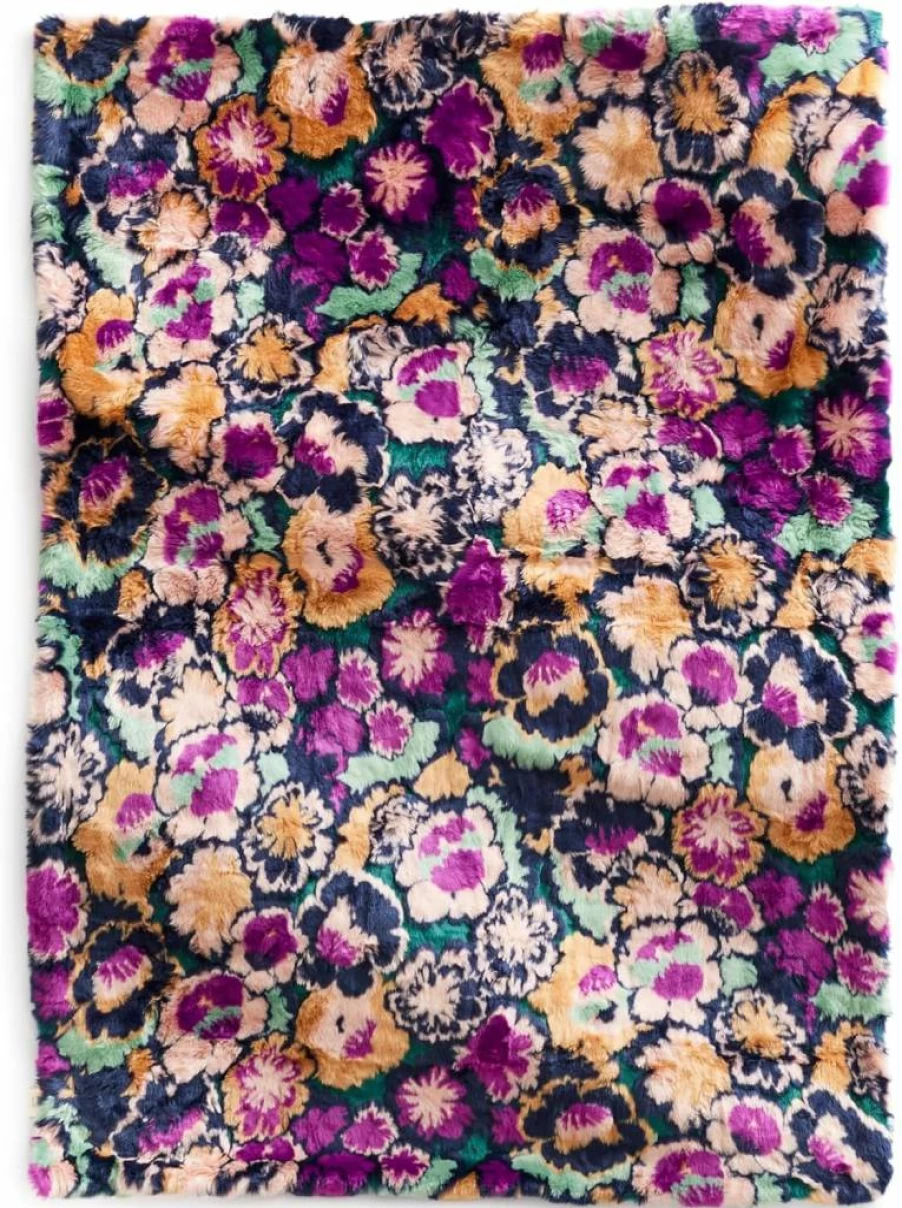 Vera Bradley Women's Faux Fur Plush Throw Blanket - Soft Cozy Luxury Blanket for Bed, Couch, and Home Decor