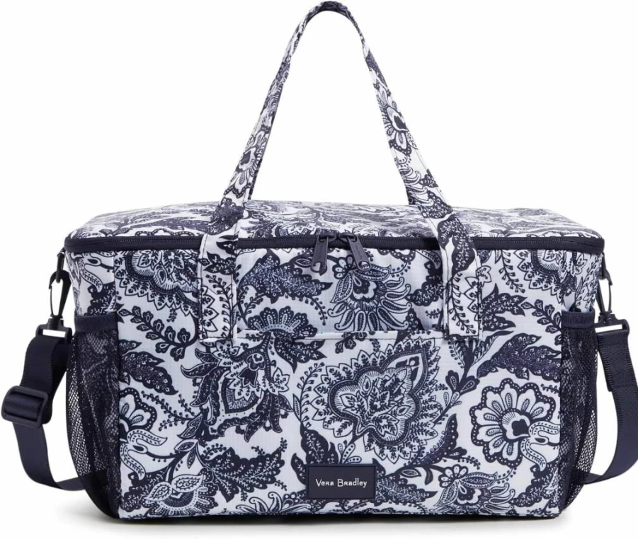 Vera Bradley Flamingo Party Recycled Ripstop Insulated Cooler Bag for Family Outings
