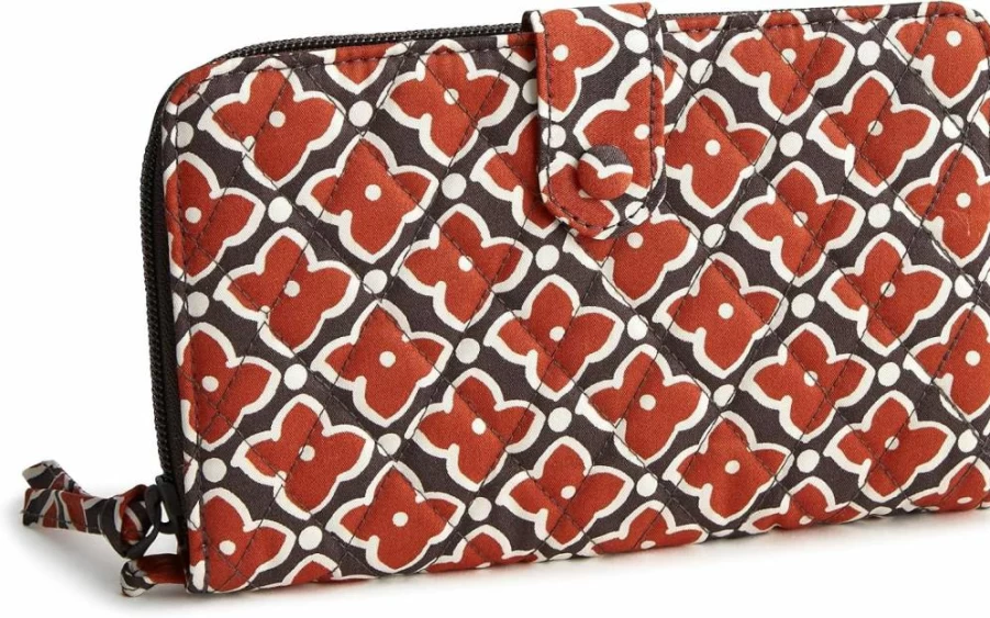 Vera Bradley Women's Large Cotton Tab Wallet – Stylish & Spacious Designer Wallet for Women