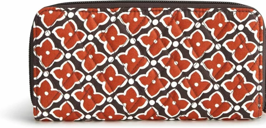 Vera Bradley Women's Continental Wallet - Stylish Cotton Travel Wallet for Women