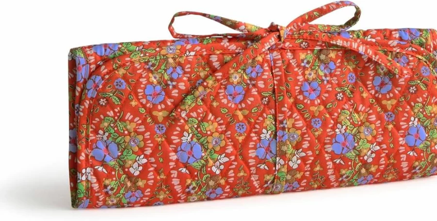 Vera Bradley Garden Paisley Cotton Hair Accessory Organizer | Premium Storage Case for Hair Ties, Clips & Headbands