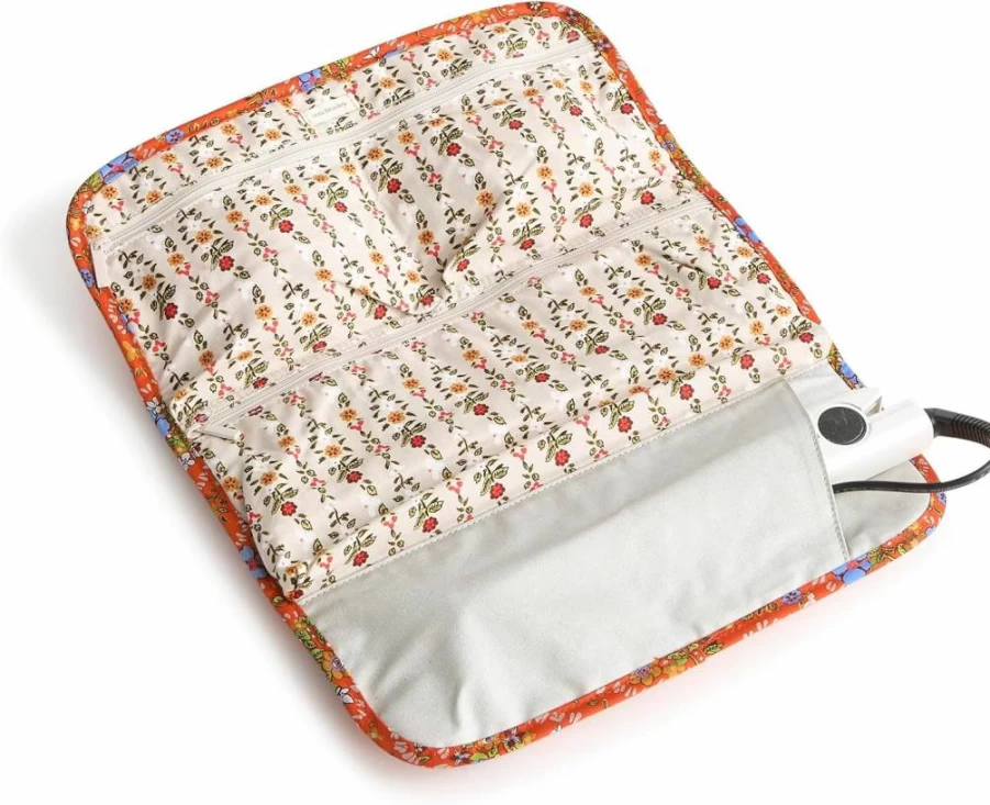 Vera Bradley Garden Paisley Cotton Hair Accessory Organizer | Premium Storage Case for Hair Ties, Clips & Headbands