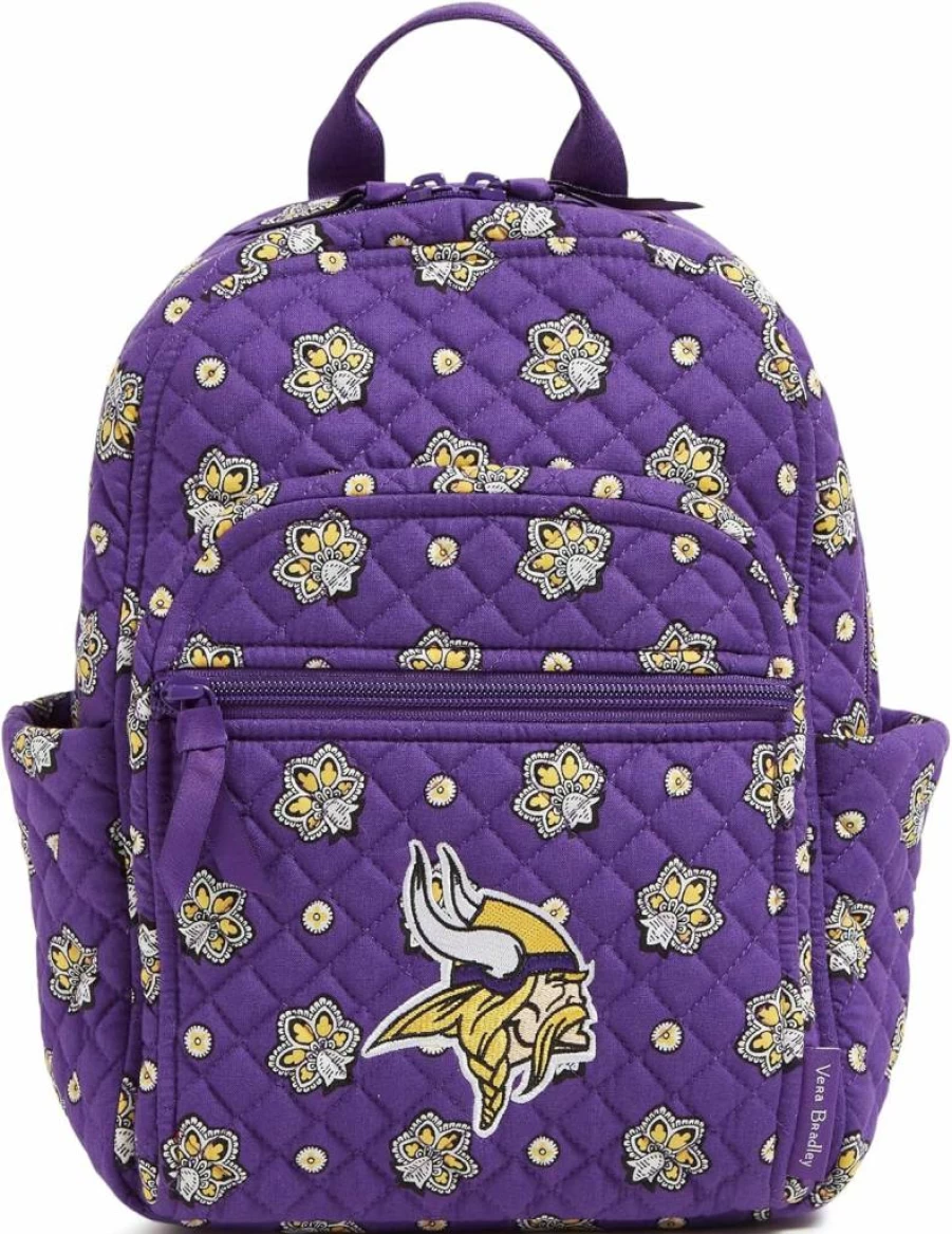 Vera Bradley Women's NFL Indianapolis Colts Blue & White Bandana Cotton Small Backpack | Multiple Teams Available
