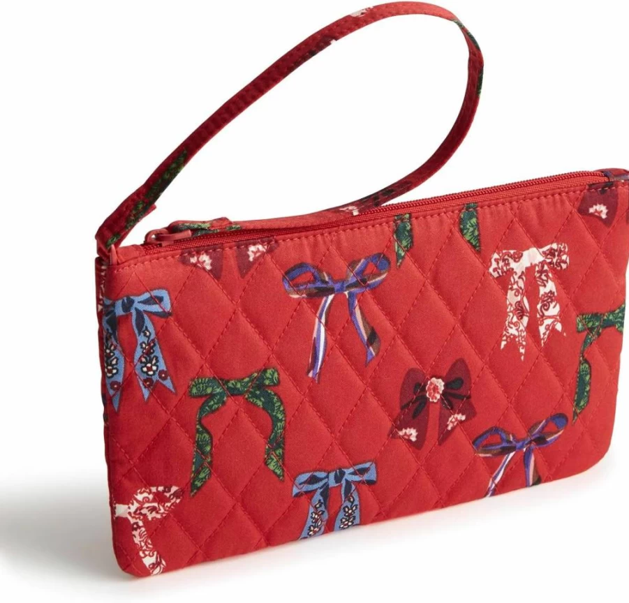 Vera Bradley Cotton Wristlet with Premium Zip Closure - Stylish & Functional Wristlet Pouch