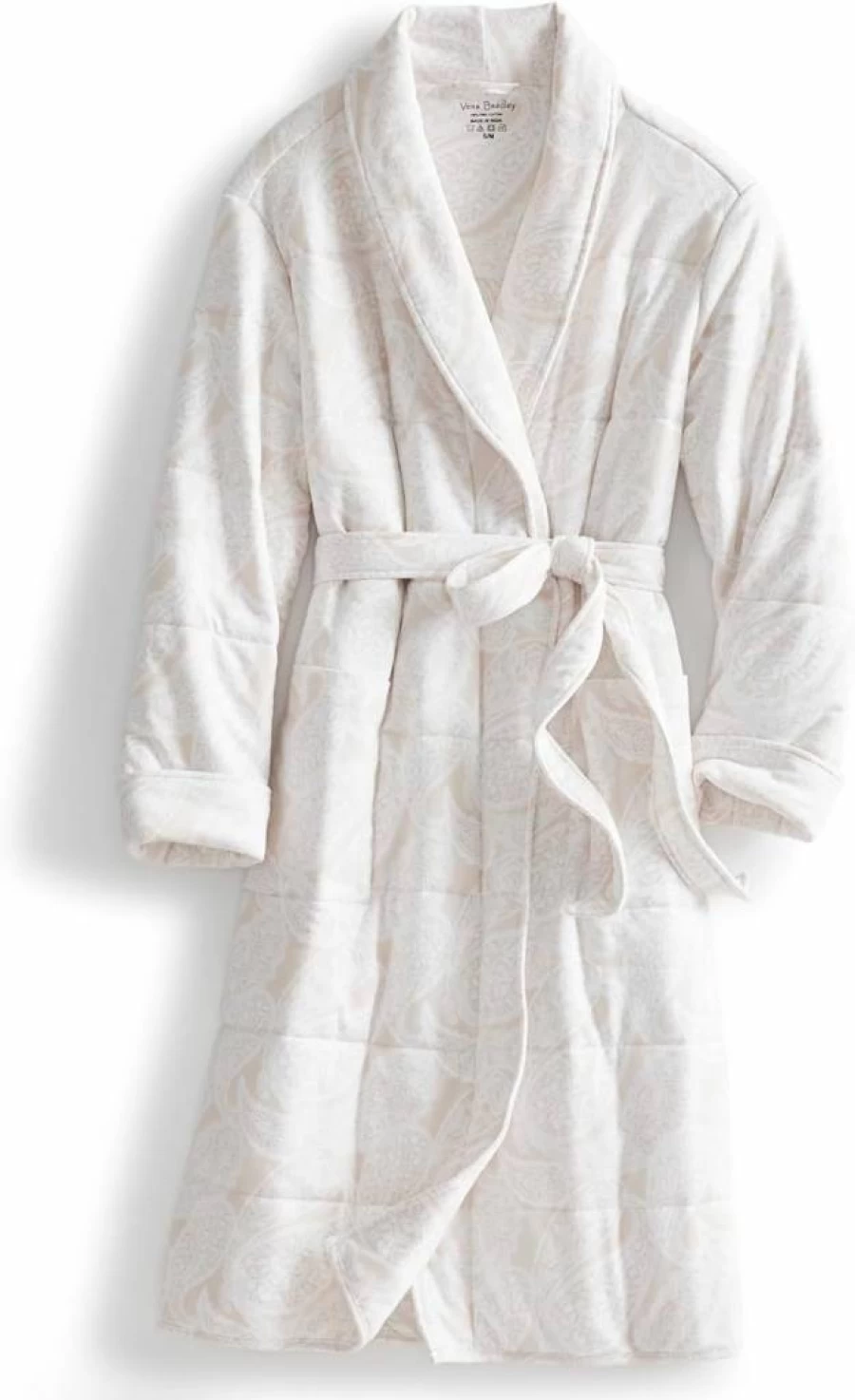 Vera Bradley Women's Lightweight Quilted Cotton Robe - Soft Lounge Wear & Bathrobe