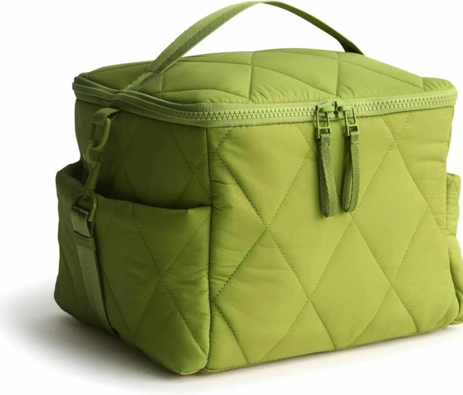 Vera Bradley Spinach Green Featherweight Insulated Lunch Cooler Bag