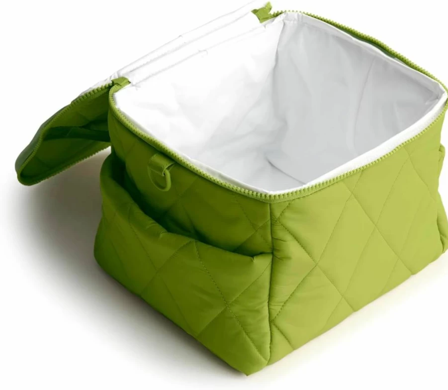 Vera Bradley Spinach Green Featherweight Insulated Lunch Cooler Bag