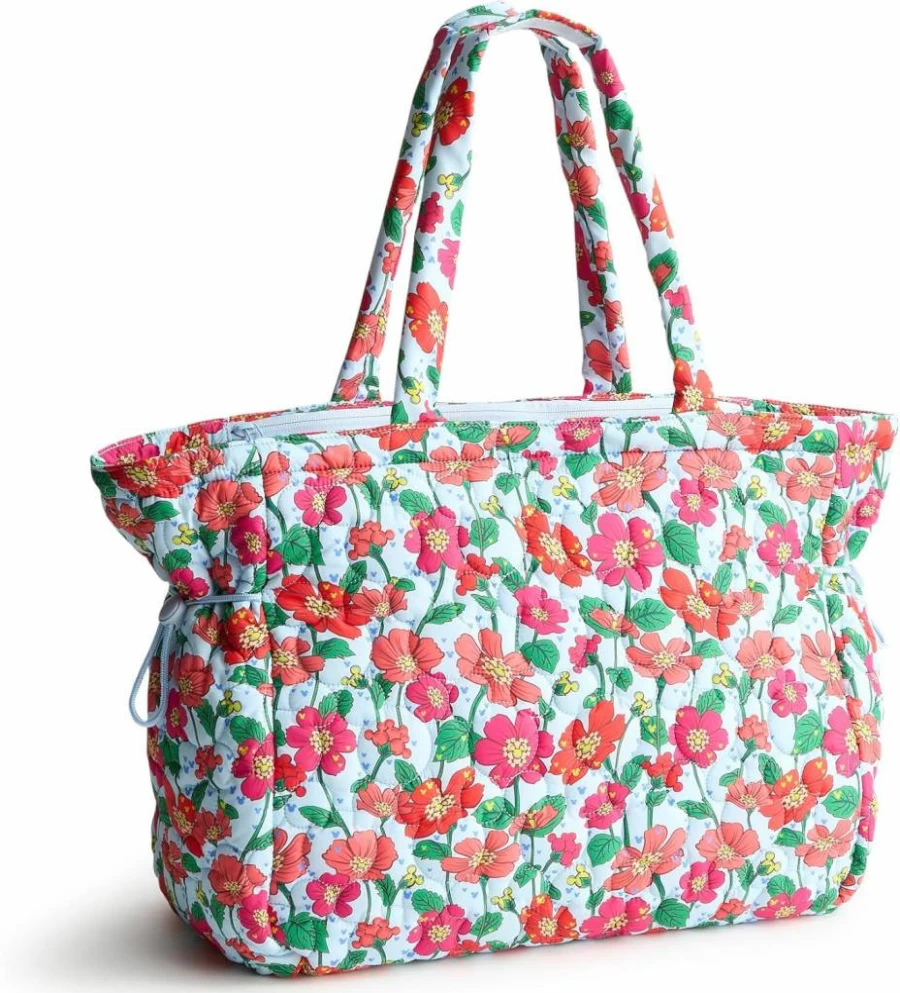 Vera Bradley Mickey Meadow Featherweight Knollton Disney Travel Tote Bag | Lightweight Mickey Mouse Design