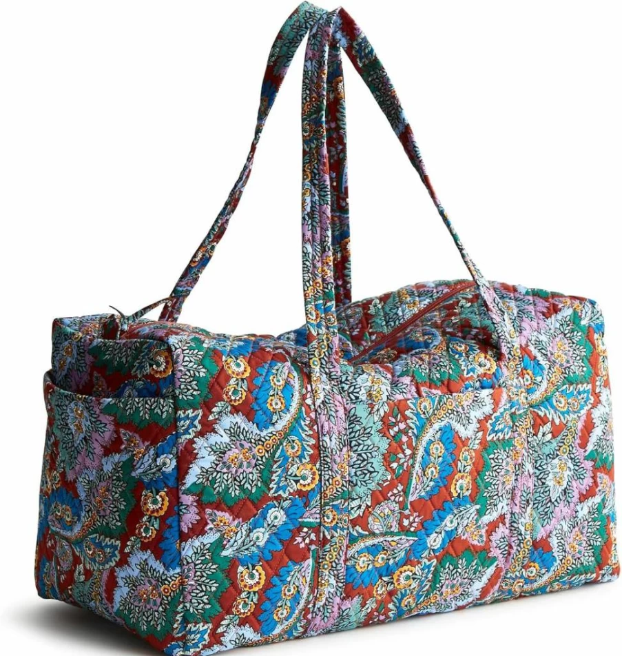 Vera Bradley Original Cotton Duffel Bag for Women - Large Premium Travel Tote