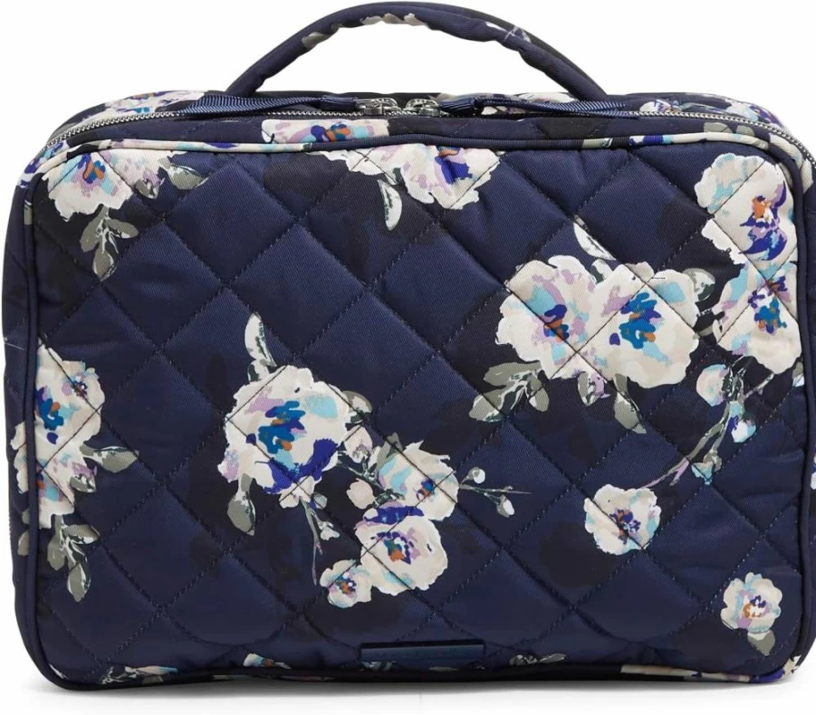 Vera Bradley Women's Hanging Travel Toiletry Bag with Zip Closure, Performance Twill Organizer for Cosmetics and Accessories