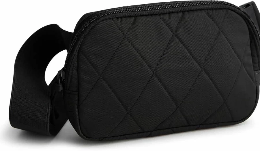 Vera Bradley Women's Small Woodward Belt Bag in Performance Twill – Stylish & Lightweight Crossbody Bag