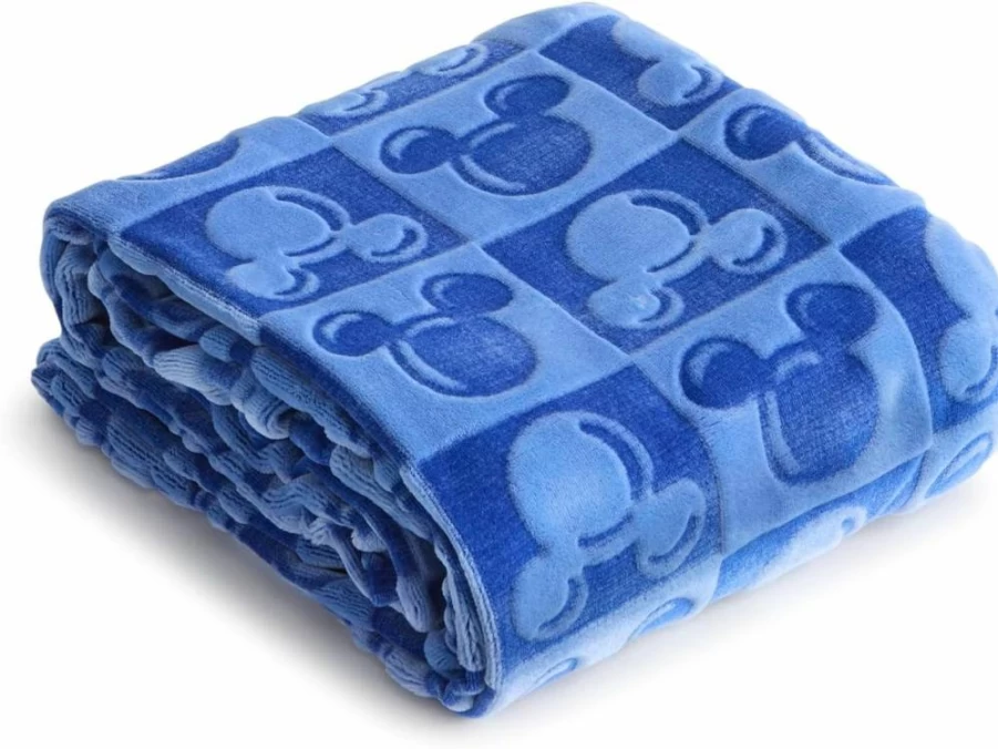 Vera Bradley Disney Mickey Mouse Fleece Throw Blanket - Soft Pumice Stone Design, One Size Cozy Gift
