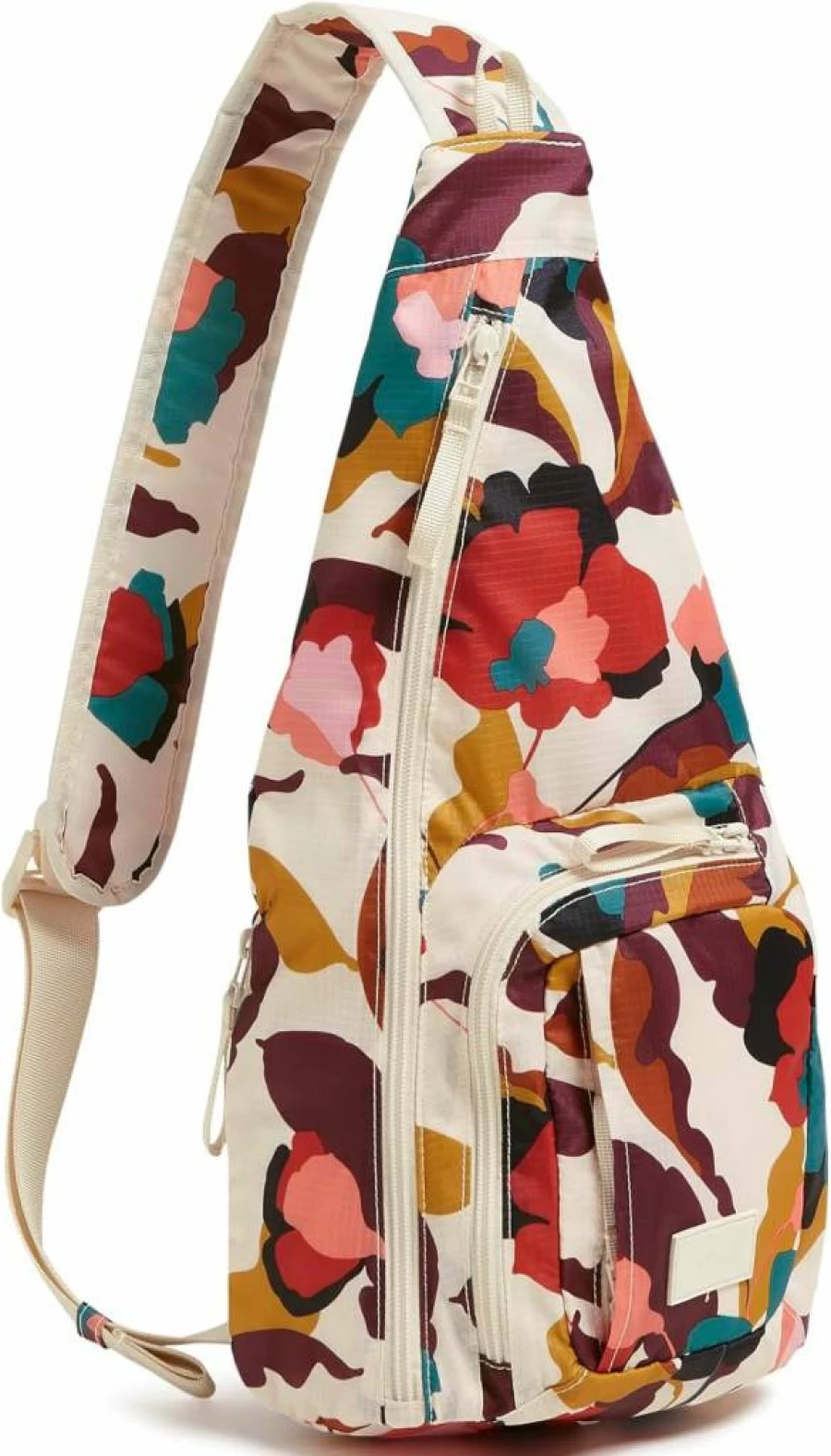 Vera Bradley Lightweight Ripstop Nylon Sling Backpack for Women & Men, Durable Crossbody Daypack with Adjustable Straps