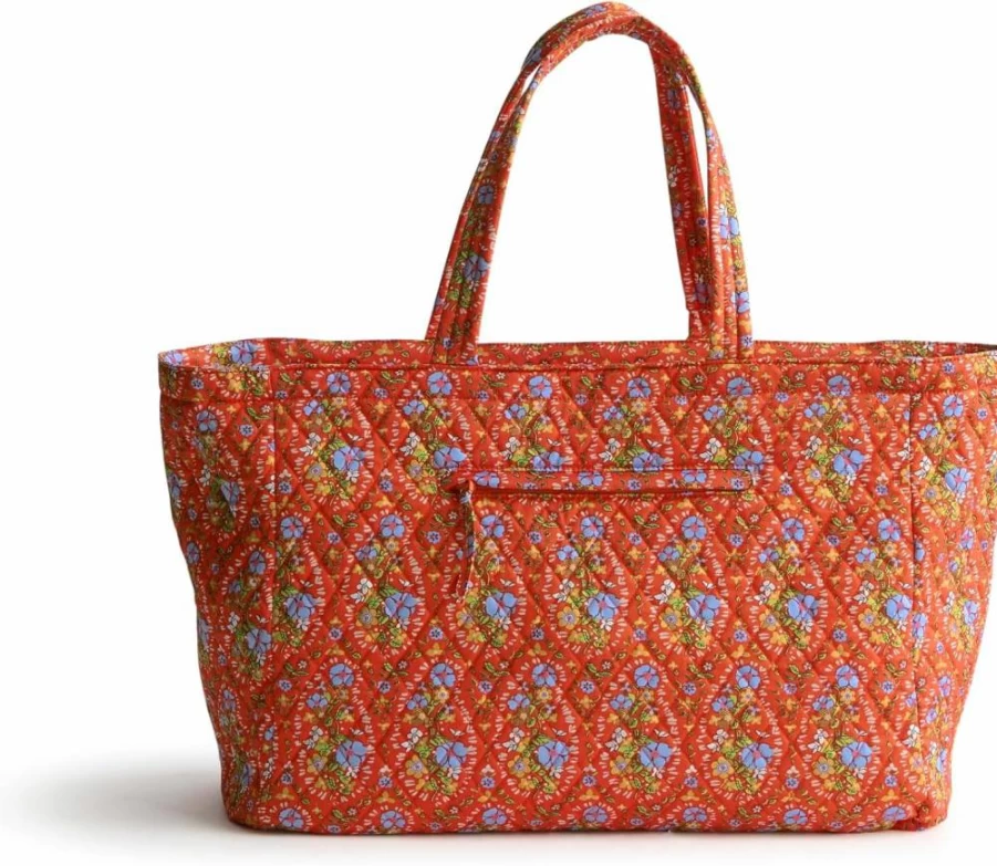 Vera Bradley Garden Paisley Knollton Cotton Travel Tote Bag – Premium Lightweight Carryall for Women