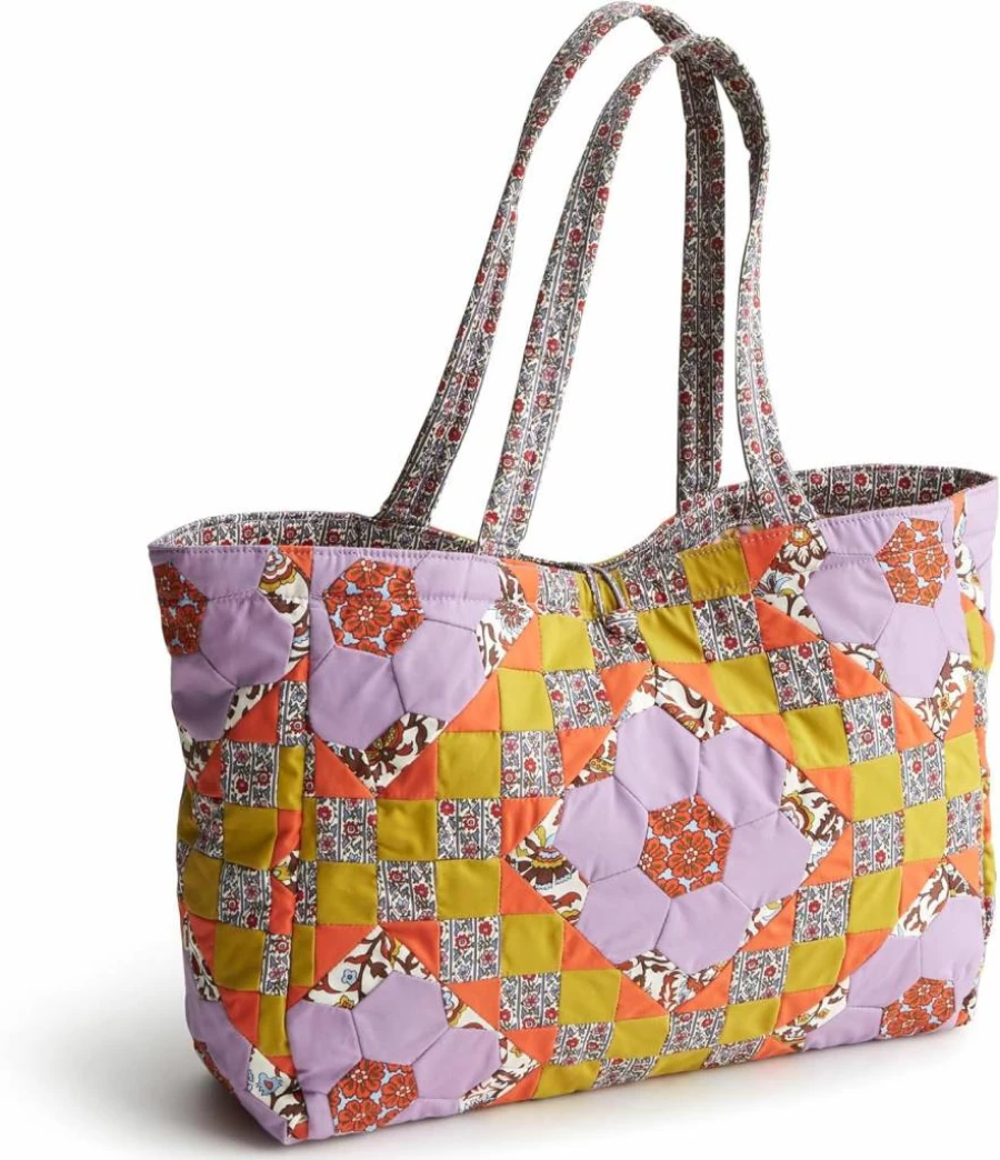 Vera Bradley Hathaway Small Cotton Tote Bag – Premium Lightweight Carryall for Women