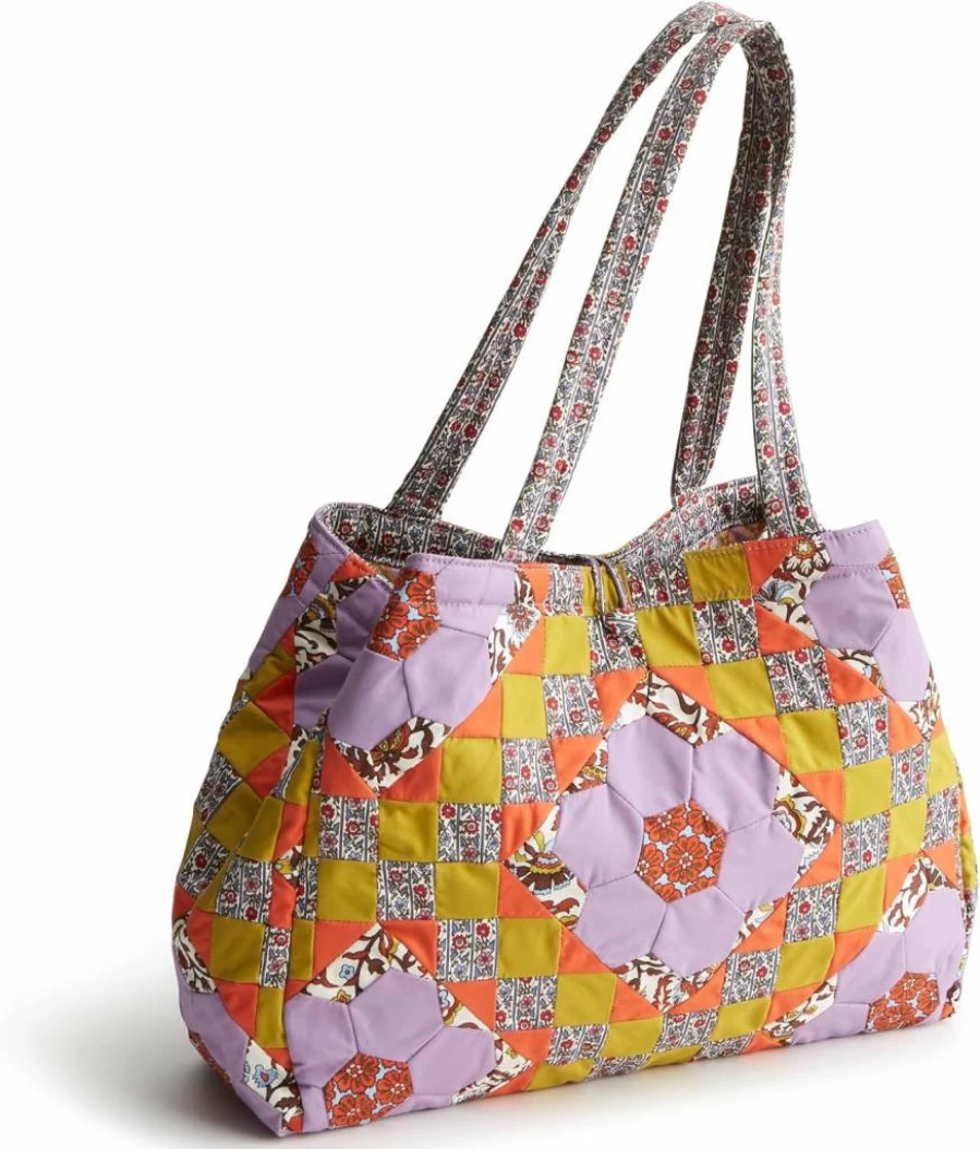 Vera Bradley Hathaway Small Cotton Tote Bag – Premium Lightweight Carryall for Women