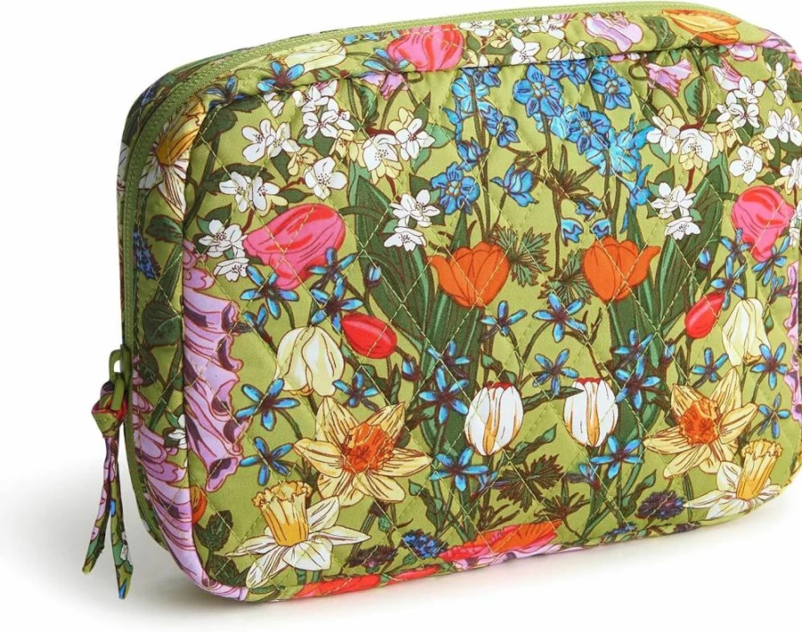 Vera Bradley Women's Cotton Cord Organizer Pouch - Tech Accessory Case for Cables & Chargers