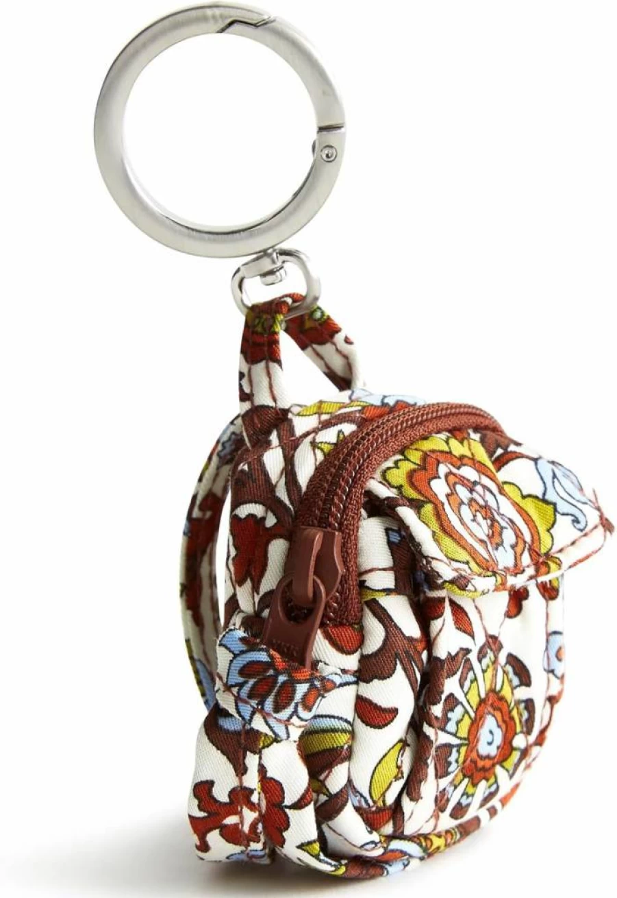 Vera Bradley Marrakesh Vines Cream Cotton Backpack for Women - Stylish Original Design with Charm, One Size Premium Bag