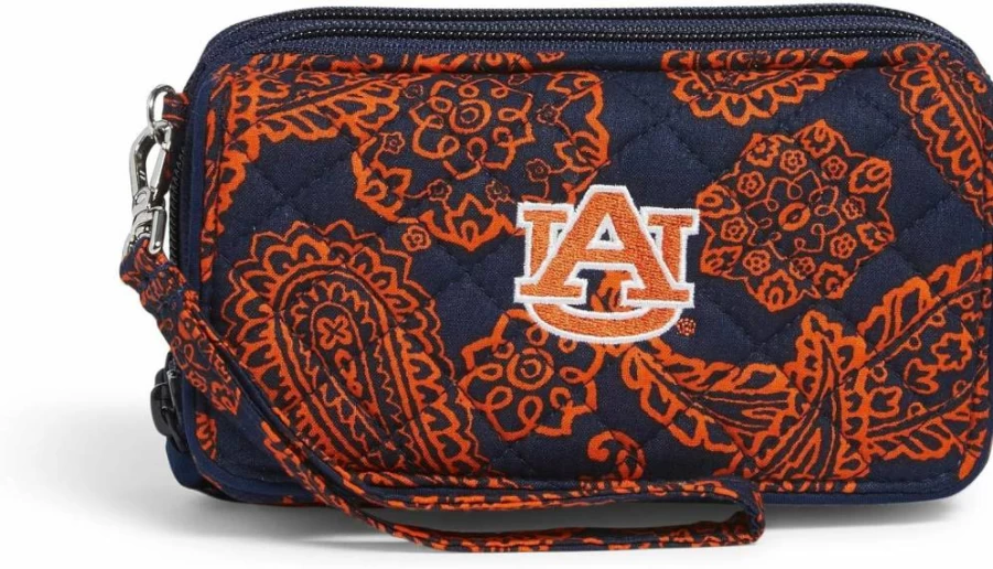 Vera Bradley Women's RFID-Protected Cotton Collegiate Crossbody Purse - Multiple Team Designs Available