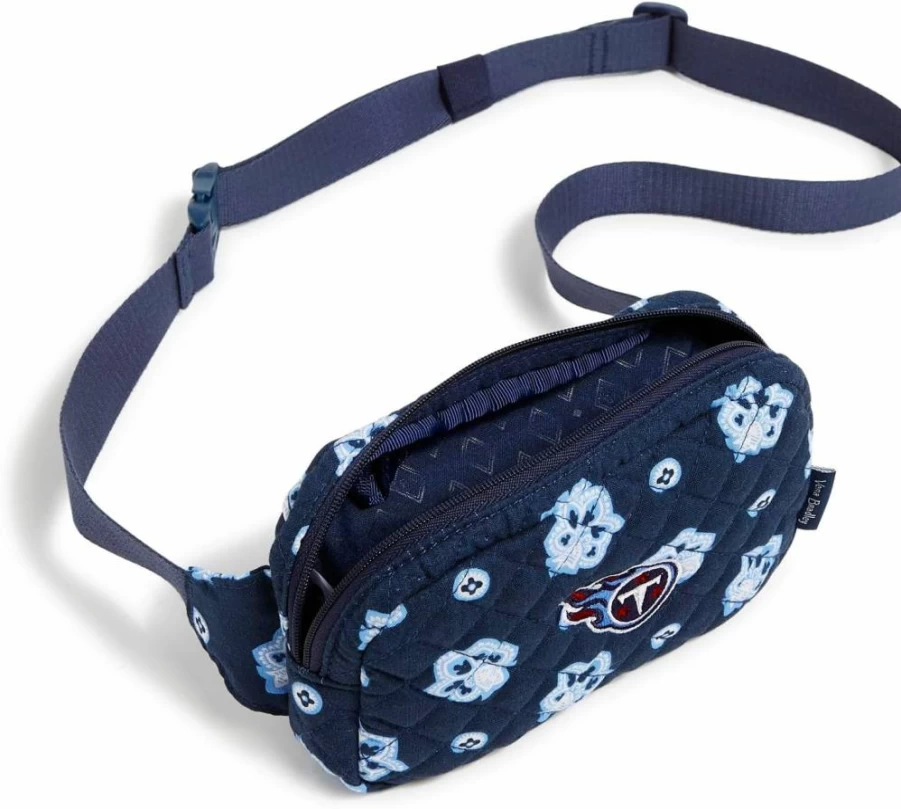 Vera Bradley NFL Team Mini Belt Bag for Women - Cotton Crossbody Purse (Multiple Team Designs)