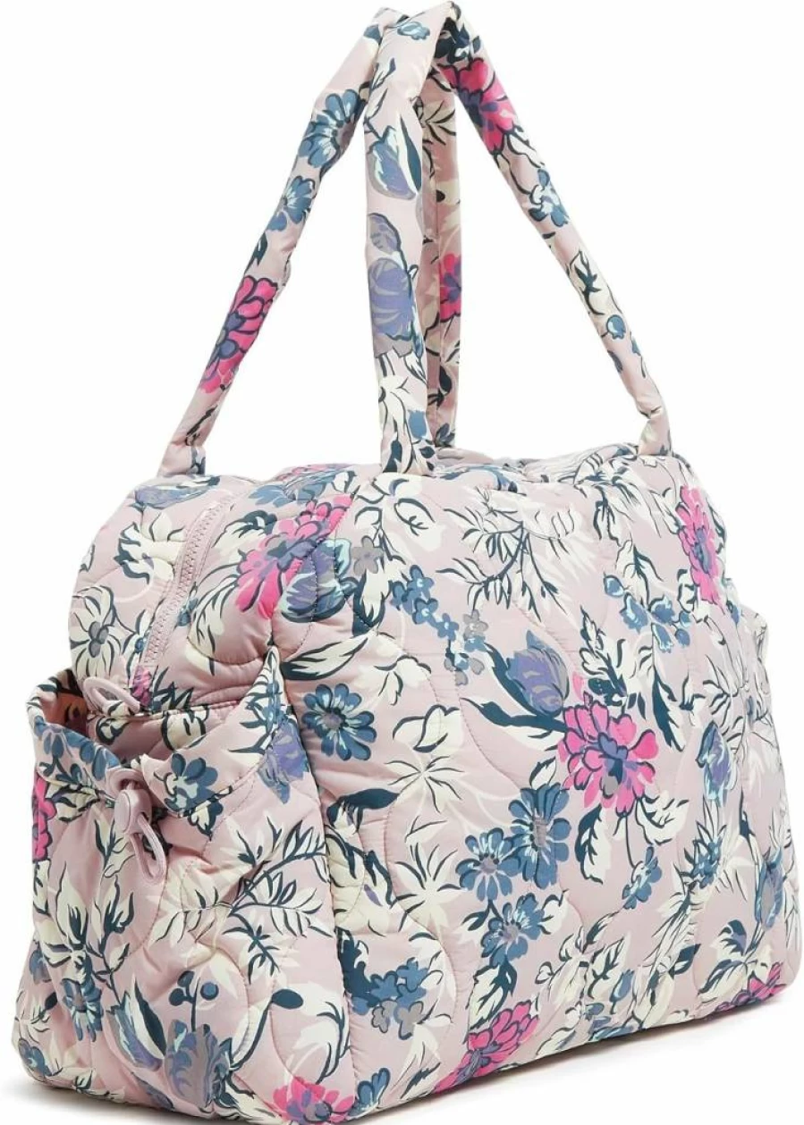 Vera Bradley Artist's Garden Purple Featherweight Travel Bag for Women - Lightweight & Spacious One-Size Carry-On