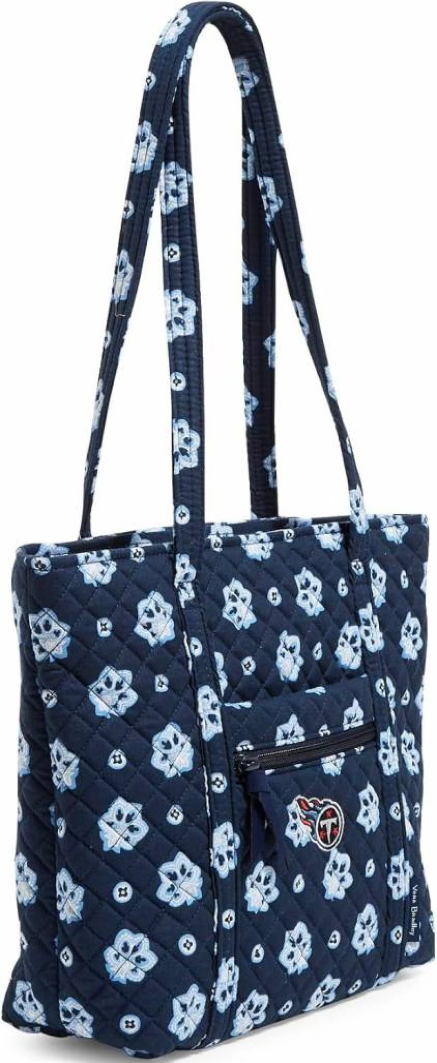 Vera Bradley NFL Team Tote Bag for Women - Lightweight Cotton Small Shoulder Bag (Multiple Team Designs)