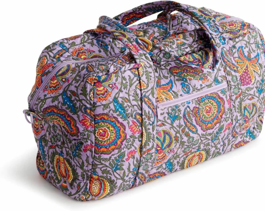 Vera Bradley Miramar Weekender Bag - Premium Cotton Travel Tote for Women, Stylish Carryall with Pockets, Lightweight Overnight Bag