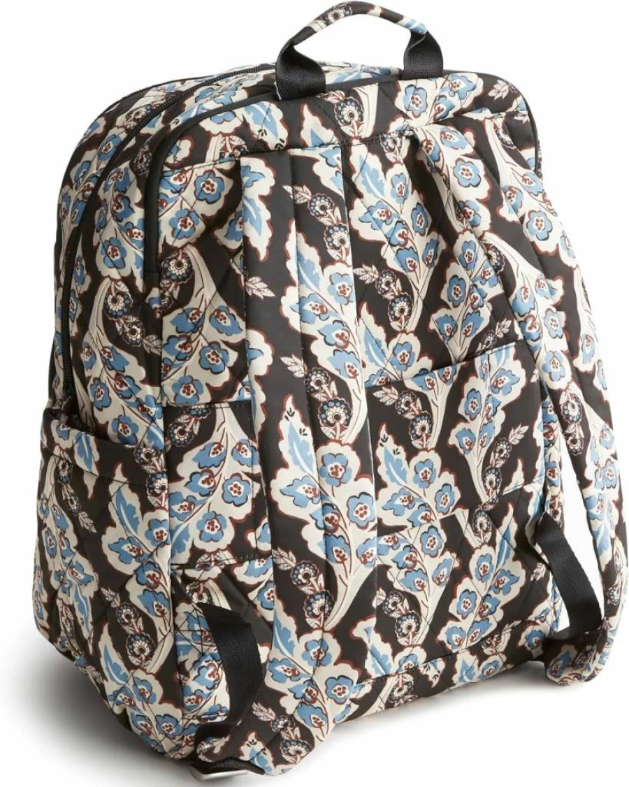 Vera Bradley Large Bancroft Backpack in Larkspur Delphinum - Durable Performance Twill Design for Everyday Use