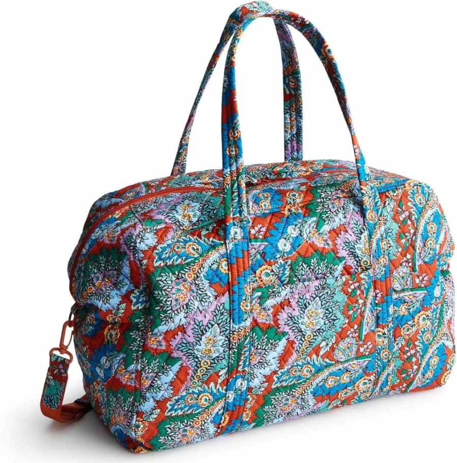 Vera Bradley Miramar Weekender Bag - Large Cotton Travel Tote for Women, Premium Carryall with Unique Patterns