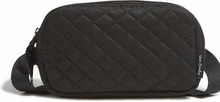 Vera Bradley Women's Mini Crossbody Bag - Lightweight Cotton Belt Bag for Women, Hands-Free Waist Pack