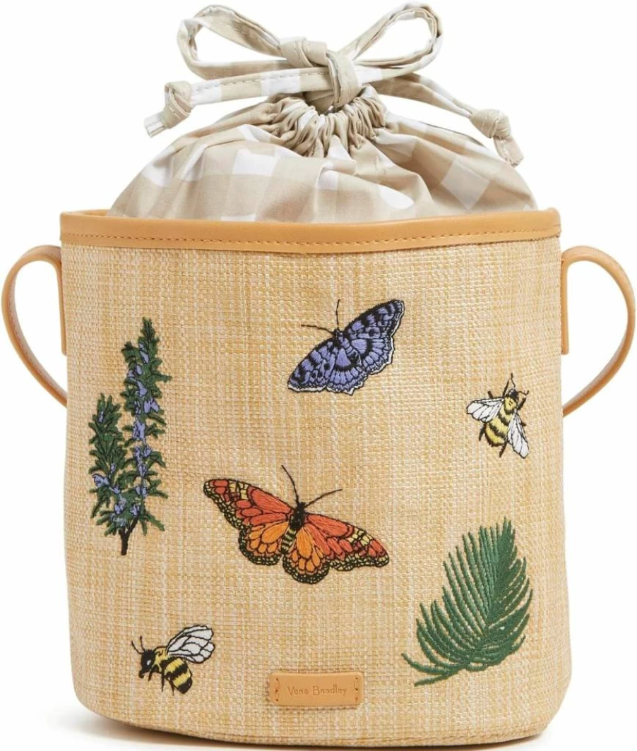 Vera Bradley Women's Straw Crossbody Bag - Stylish Woven Handbag for Summer