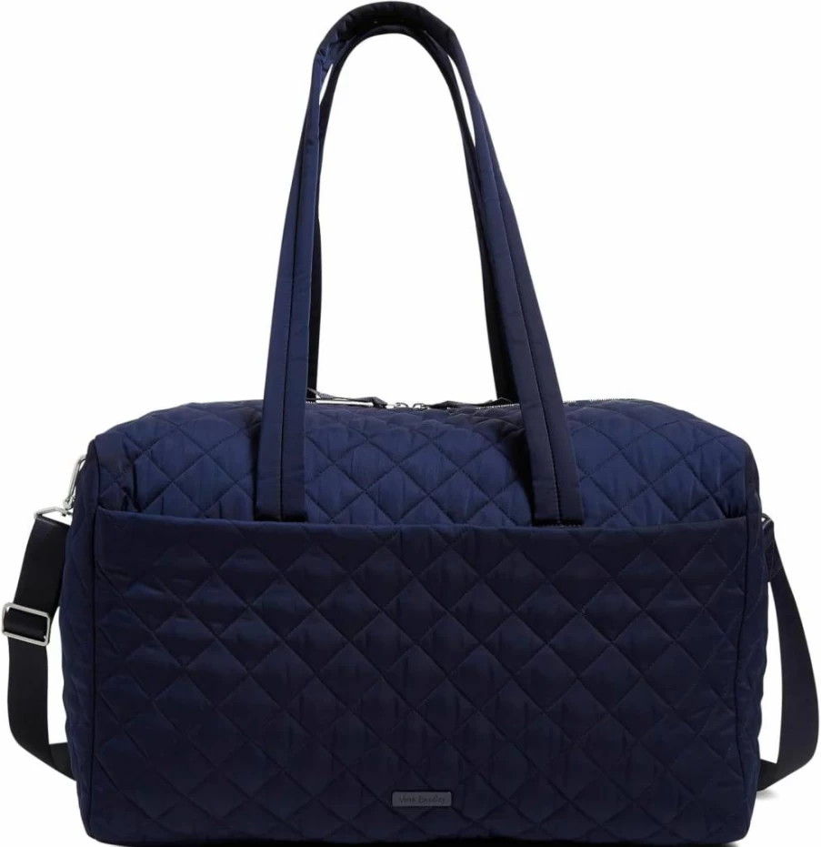 Vera Bradley Parisian Bouquet Large Travel Duffle Bag - Lightweight Performance Twill Carryall for Women, Spacious Weekender Overnight Bag with Handles