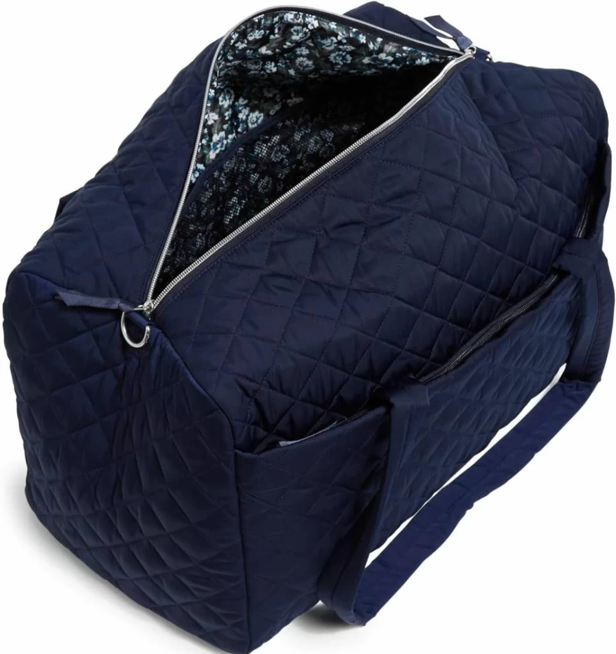 Vera Bradley Parisian Bouquet Large Travel Duffle Bag - Lightweight Performance Twill Carryall for Women, Spacious Weekender Overnight Bag with Handles