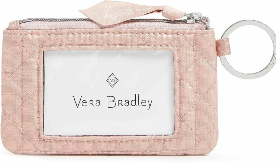 Vera Bradley Women's Cotton Zip ID Wallet Case – Stylish & Compact Card Holder
