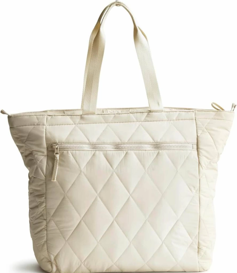 Vera Bradley Lightweight Cooler Tote Bag in Pumice Stone – Insulated Beach Picnic Lunch Bag