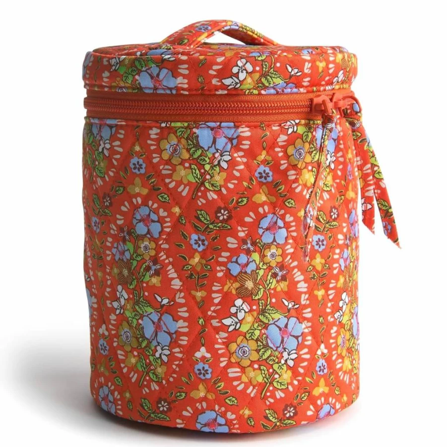 Amazon Premium Cotton Upright Cosmetic Organizer – Travel Makeup Bag with Multiple Pockets, Durable & Stylish Toiletry Case for Women