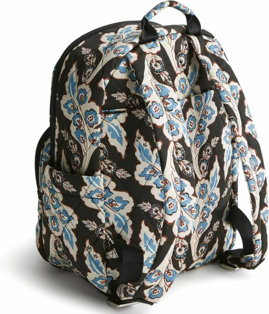 Vera Bradley Women's Peacoat Performance Twill Small Backpack – Lightweight Banbury Daypack for Travel & Work