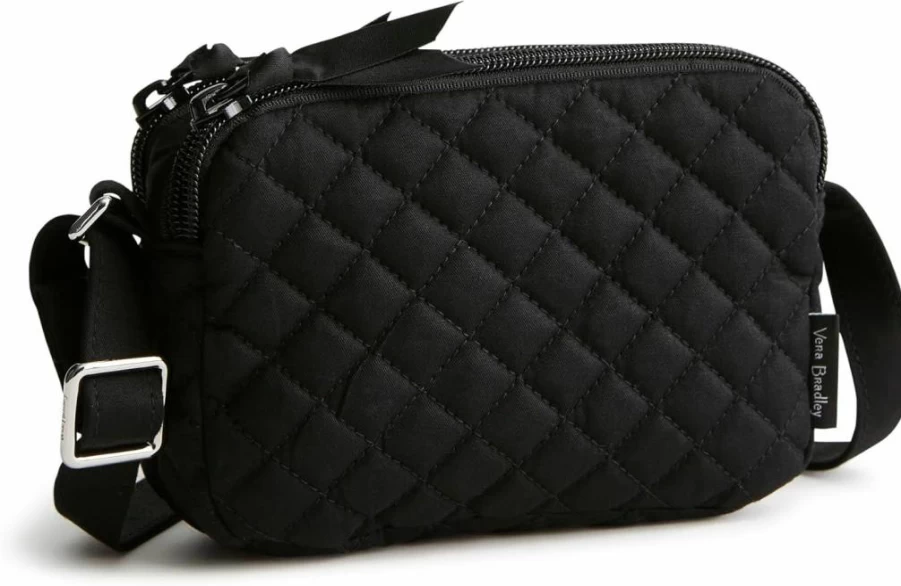 Vera Bradley RFID Blocking Cotton Small Crossbody Bag - Stylish Stadium Purse for Women
