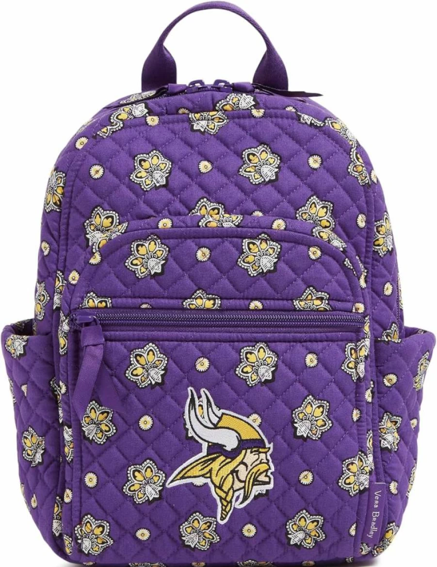 Vera Bradley NFL Team Logo Small Cotton Backpack for Women – Kansas City Chiefs Red & Yellow Bandana Design