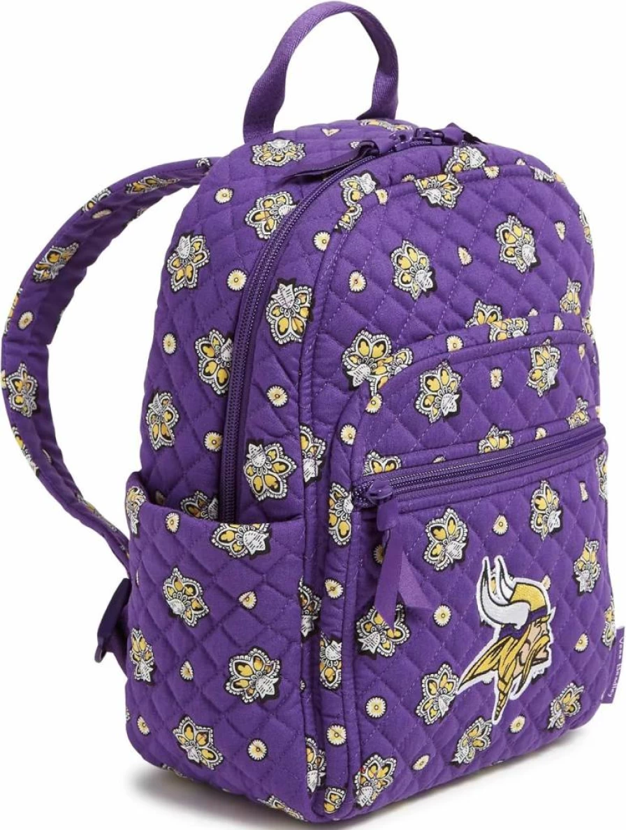 Vera Bradley NFL Team Logo Small Cotton Backpack for Women – Kansas City Chiefs Red & Yellow Bandana Design