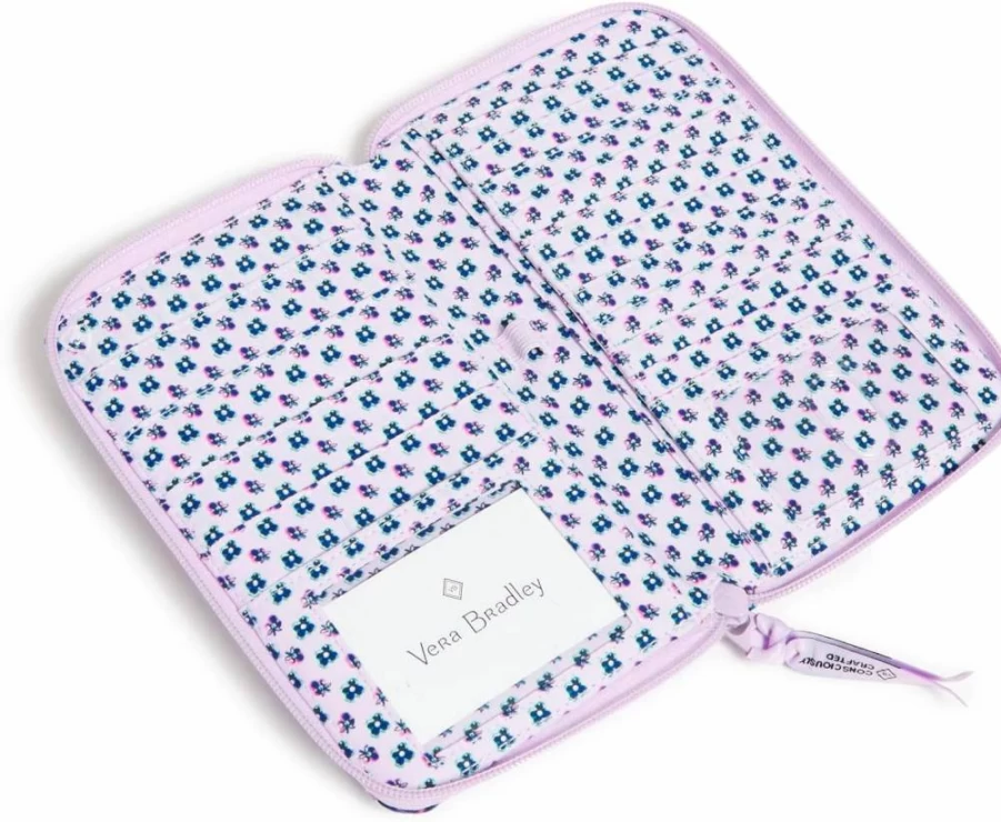 Vera Bradley RFID Blocking Deluxe Cotton Travel Wallet for Secure Storage