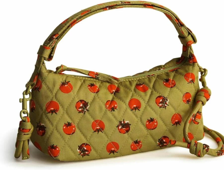 Vera Bradley Roxbury Crescent Crossbody Bag - Premium Cotton Handbag for Women