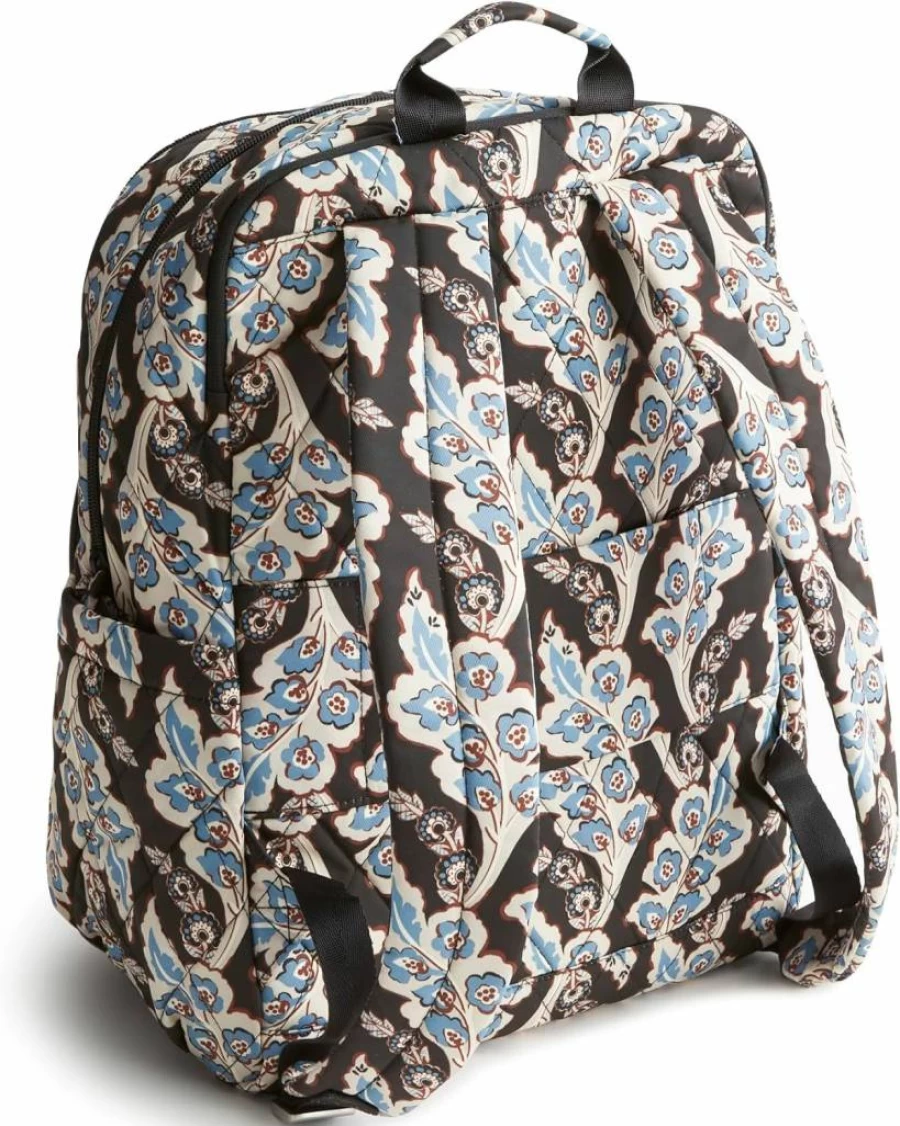 Vera Bradley Large Bancroft Backpack for Women - Moonless Night, Performance Twill, One Size, Stylish & Durable Travel Backpack