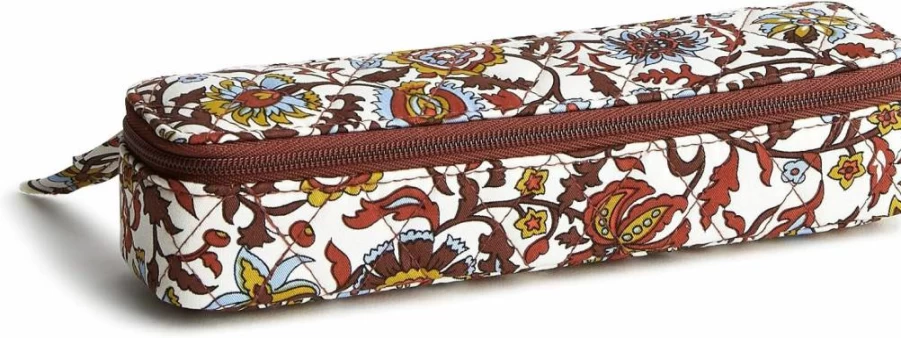 Vera Bradley Tiny Tomatoes Palm Travel Pill Case - Premium Cotton Compact Medicine Organizer