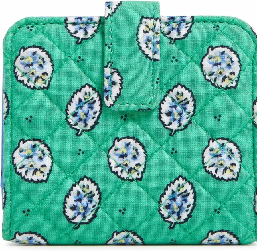 Vera Bradley Finley RFID Blocking Small Women's Wallet - Cotton Compact Card Holder for Women