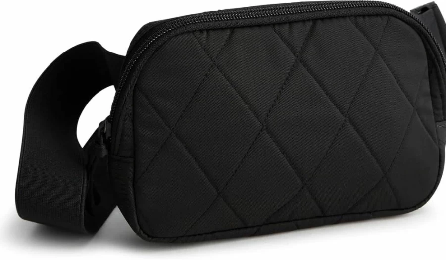 Vera Bradley Women's Small Woodward Belt Bag - Lightweight Performance Twill Crossbody Bag for Everyday Use