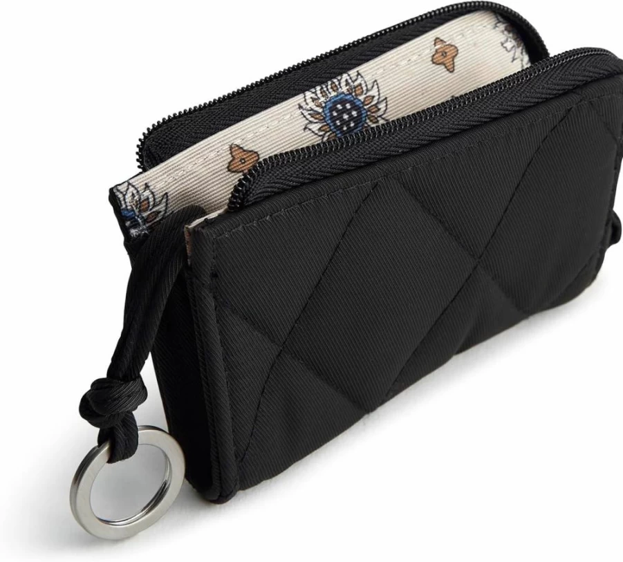 Vera Bradley Women's Twill Zip Card Holder – Stylish & Compact Wallet Pouch for Everyday Use