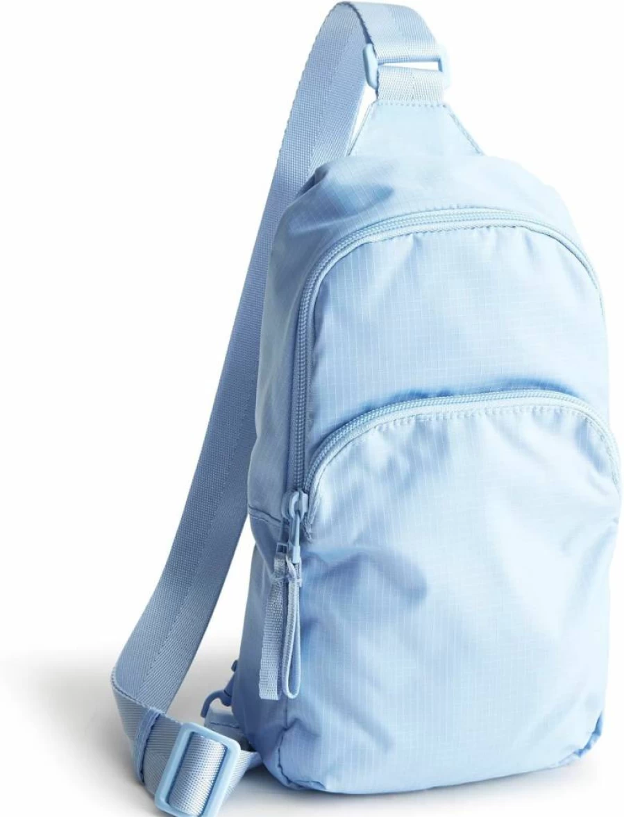 Vera Bradley Lorman Ripstop Sling Backpack - Lightweight Travel Bag, Moonless Night Design